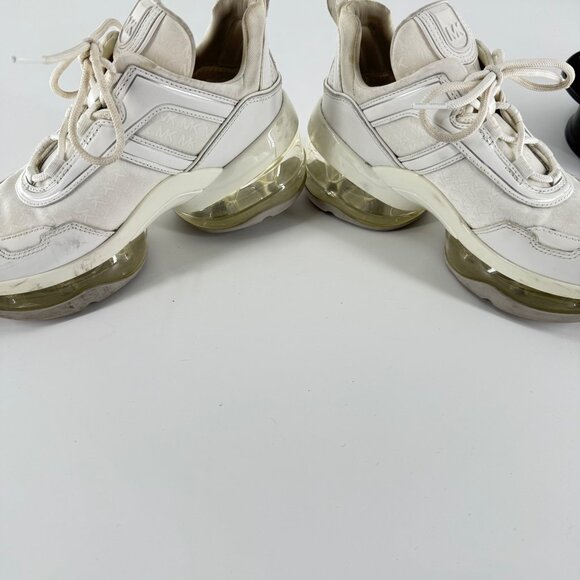 Michael Kors Womens Olympia 7.5M White Sneakers With Clear Sole - Picture 11 of 11